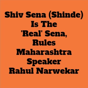Maharashtra Speaker Rules Shinde Group Is 'Real' Sena, Uddhav Says ###Murder Of Democracy###