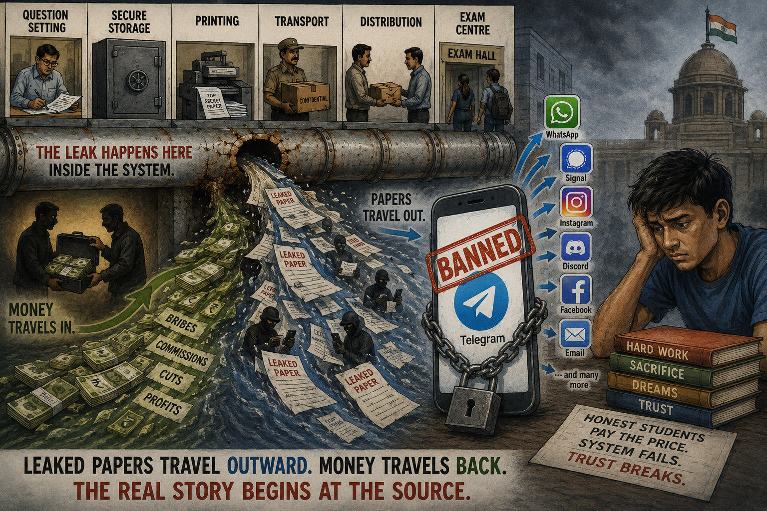 Banning Telegram Will Not Stop Paper Leaks Because The Problem Lies Elsewhere